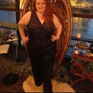 Target Ava & Viv 4X Black and white jumpsuit romper